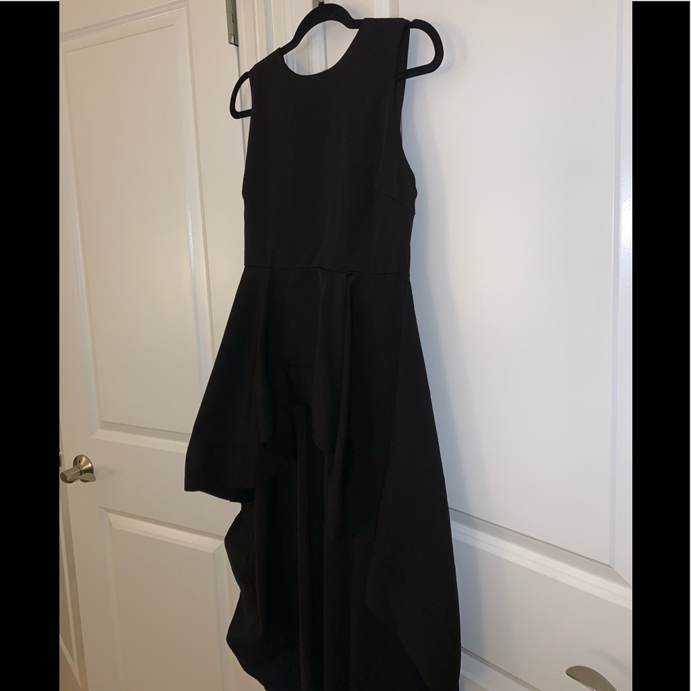 Fashion Nova Black High Low Ruffle Top - Picture 7 of 8